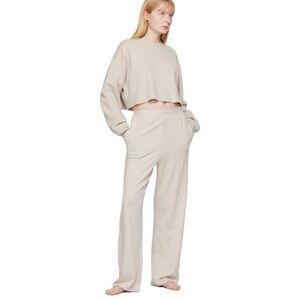 Skims loose pant Boyfriend off white cream snow 4x modal cotton plus size